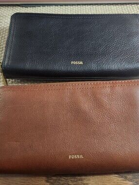 NWT LOT of Two Fossil Leather Wallets